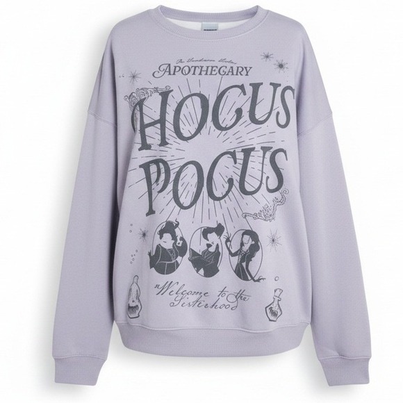 DISNEY Hocus Pocus Sanderson Sisters Apothecary Lavender Sweatshirt Medium - Picture 3 of 8